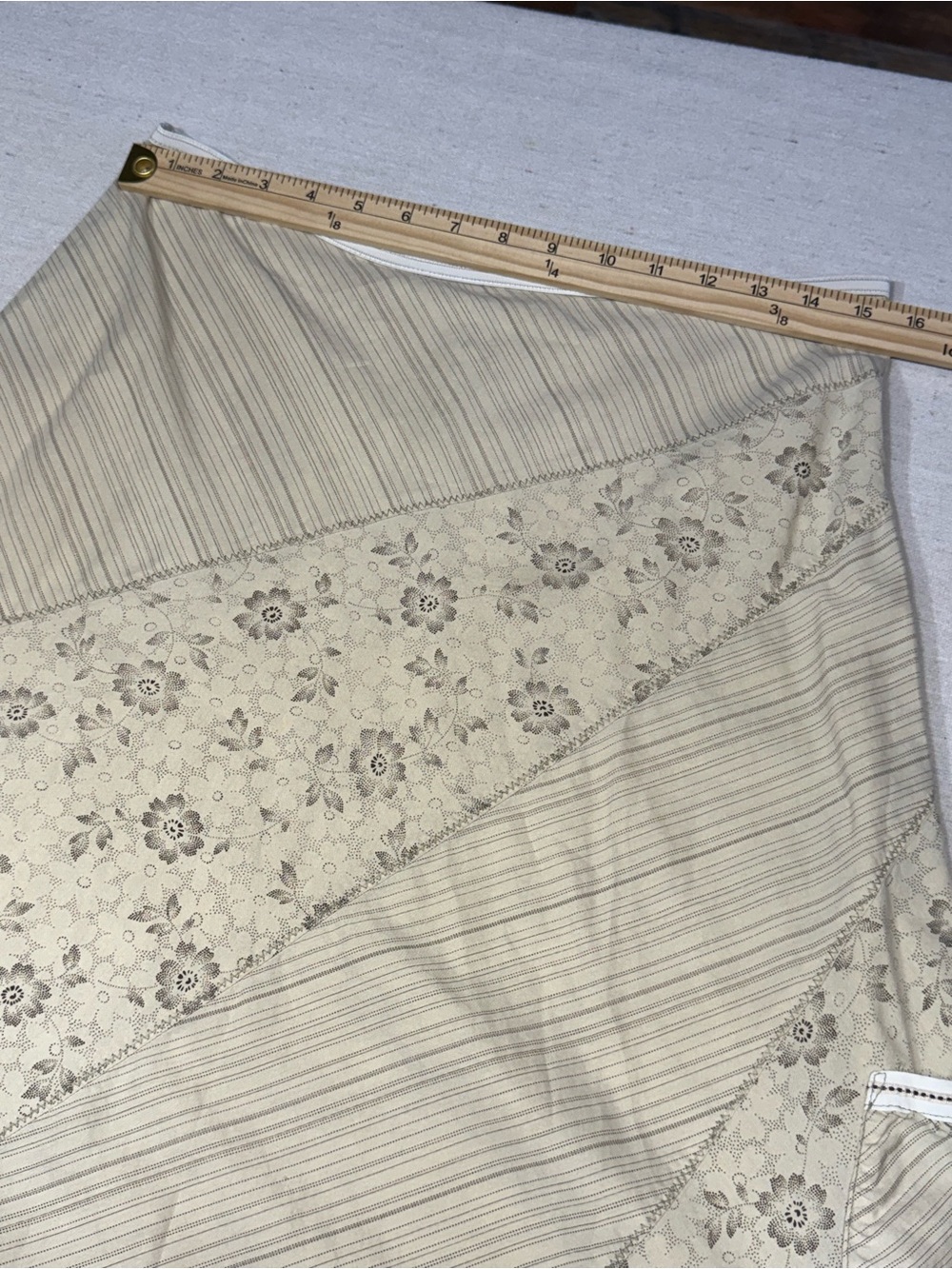 Tiny - Patchwork Floral & Stripe A-Line Skirt - Size Medium Petite - Picture 6 of 11